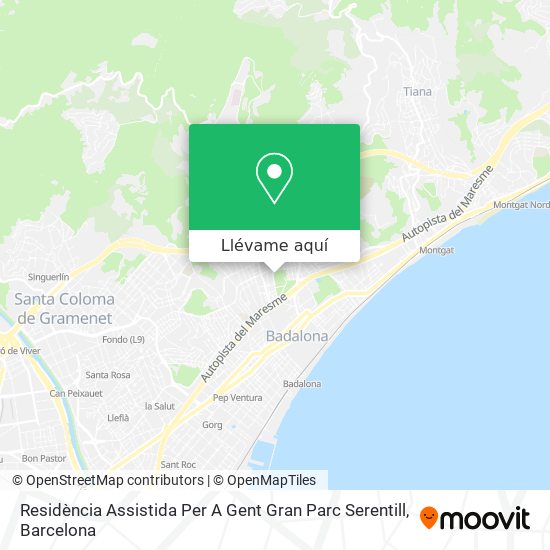 Mapa Residència Assistida Per A Gent Gran Parc Serentill
