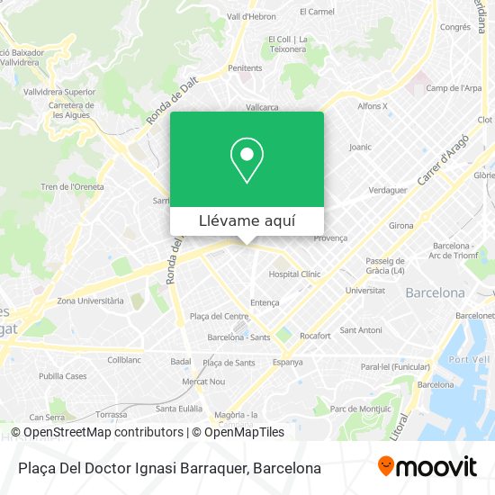 Mapa Plaça Del Doctor Ignasi Barraquer