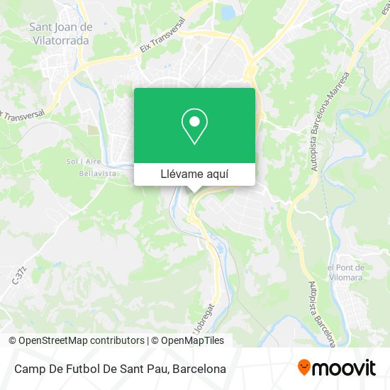 Mapa Camp De Futbol De Sant Pau