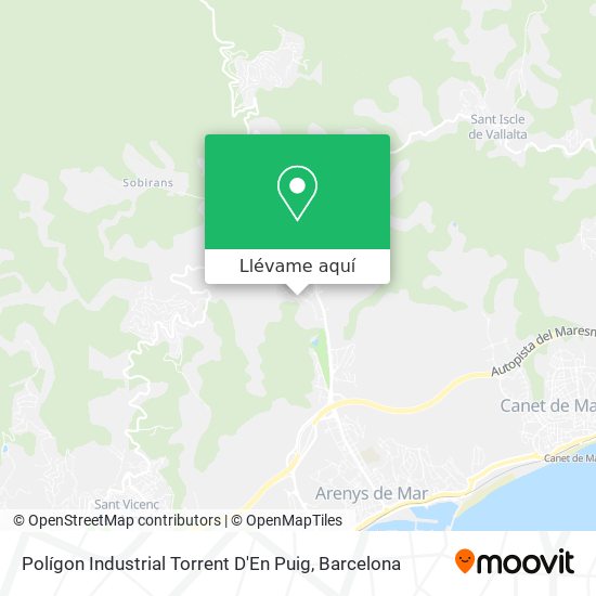Mapa Polígon Industrial Torrent D'En Puig