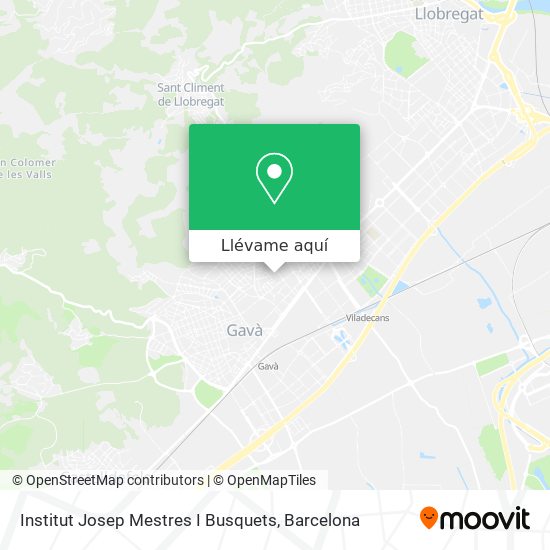 Mapa Institut Josep Mestres I Busquets