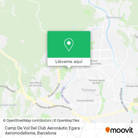 Mapa Camp De Vol Del Club Aeronàutic Egara - Aeromodelisme