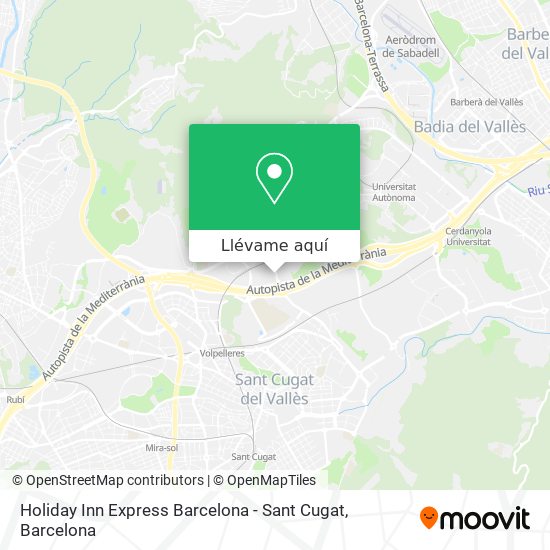 Mapa Holiday Inn Express Barcelona - Sant Cugat