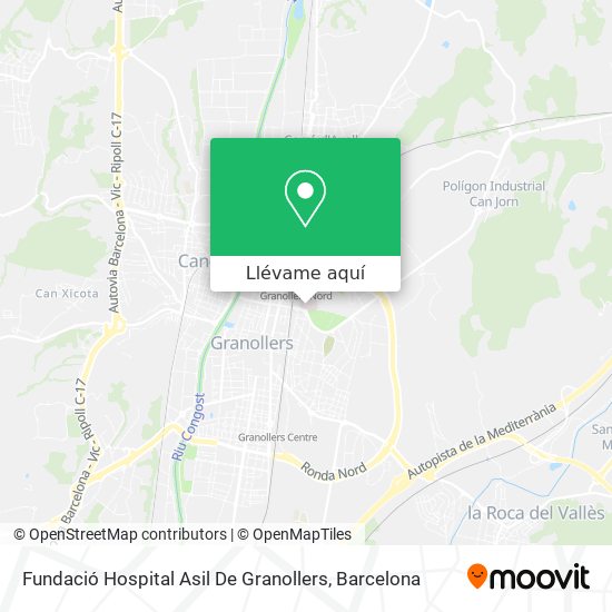 Mapa Fundació Hospital Asil De Granollers