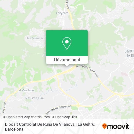 Mapa Dipòsit Controlat De Runa De Vilanova I La Geltrú