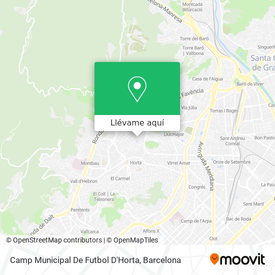 Mapa Camp Municipal De Futbol D'Horta