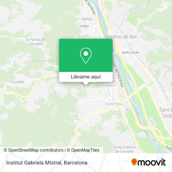 Mapa Institut Gabriela Mistral