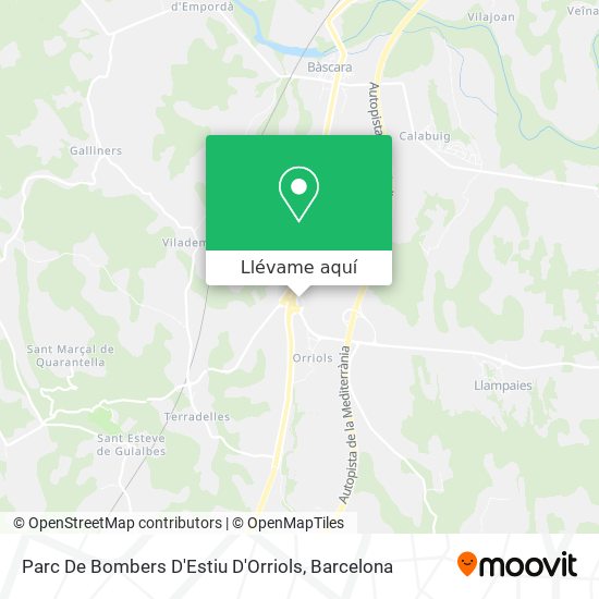 Mapa Parc De Bombers D'Estiu D'Orriols