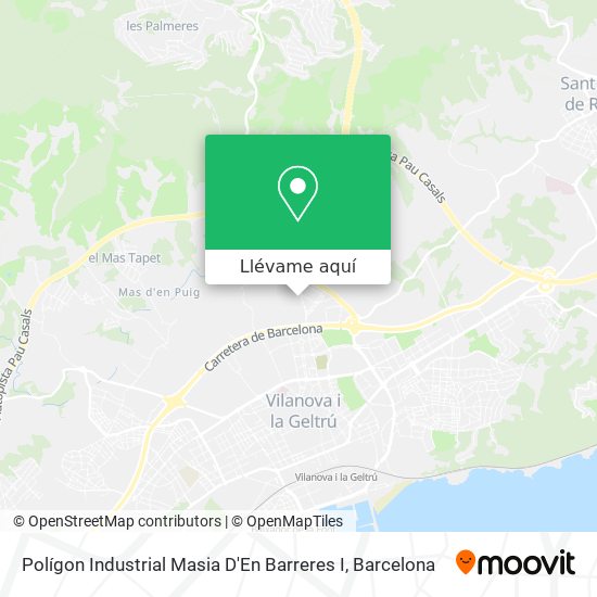 Mapa Polígon Industrial Masia D'En Barreres I