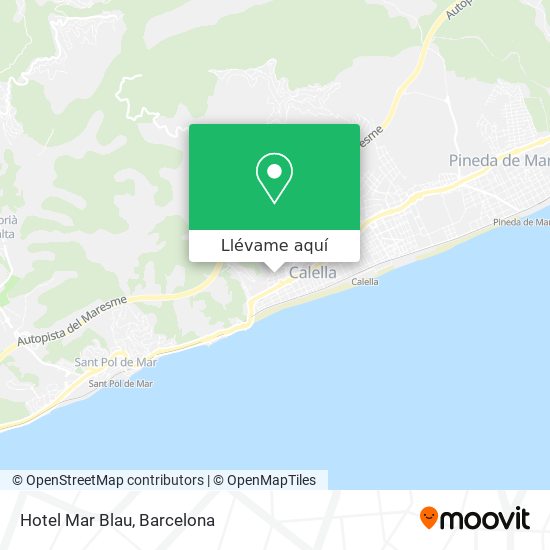 Mapa Hotel Mar Blau
