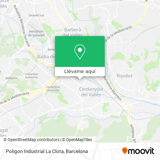 Mapa Poligon Industrial La Clota