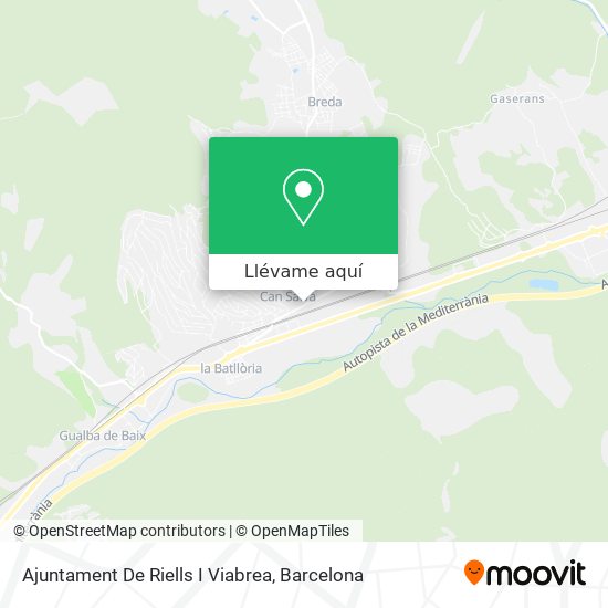 Mapa Ajuntament De Riells I Viabrea