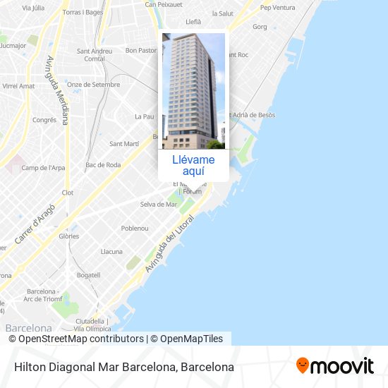 Mapa Hilton Diagonal Mar Barcelona