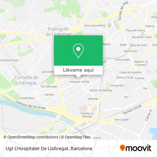 Mapa Ugt L'Hospitalet De Llobregat