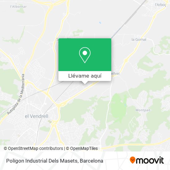 Mapa Polígon Industrial Dels Masets
