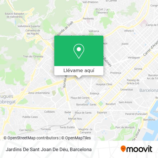 Mapa Jardins De Sant Joan De Déu