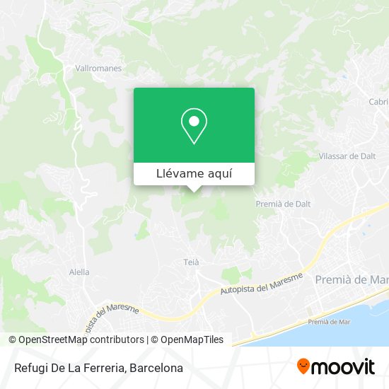 Mapa Refugi De La Ferreria