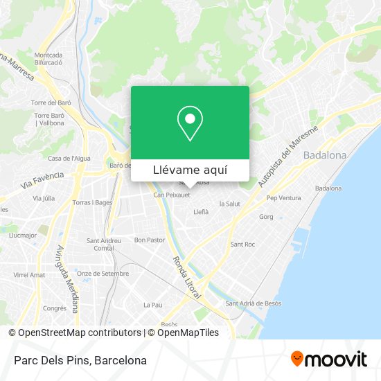Mapa Parc Dels Pins
