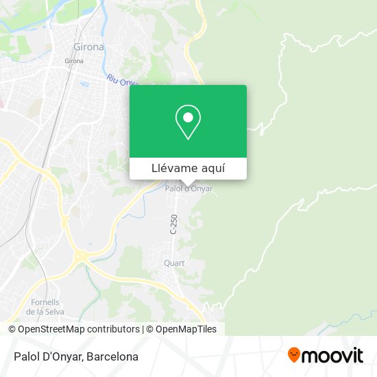 Mapa Palol D'Onyar