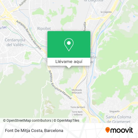Mapa Font De Mitja Costa