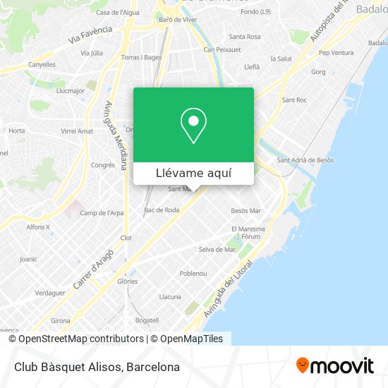 Mapa Club Bàsquet Alisos