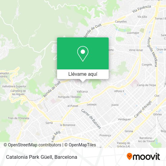 Mapa Catalonia Park Güell