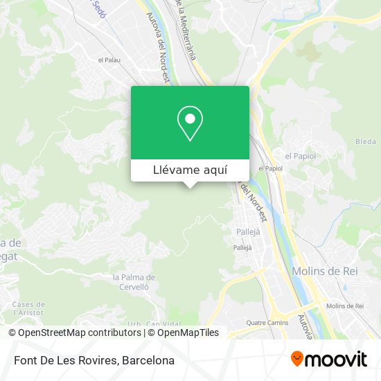 Mapa Font De Les Rovires