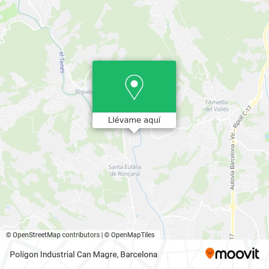 Mapa Polígon Industrial Can Magre