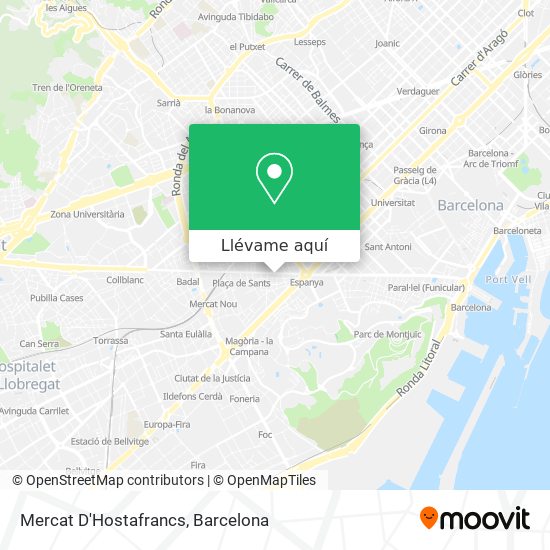 Mapa Mercat D'Hostafrancs