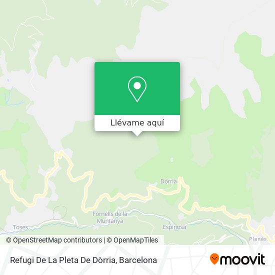 Mapa Refugi De La Pleta De Dòrria