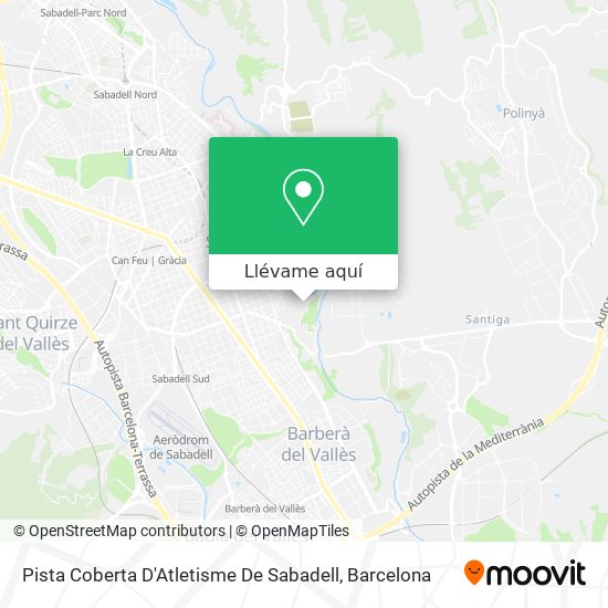 Mapa Pista Coberta D'Atletisme De Sabadell