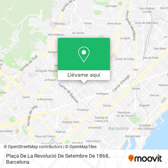 Mapa Plaça De La Revolució De Setembre De 1868
