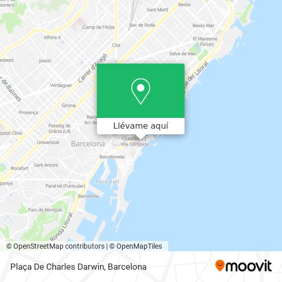 Mapa Plaça De Charles Darwin