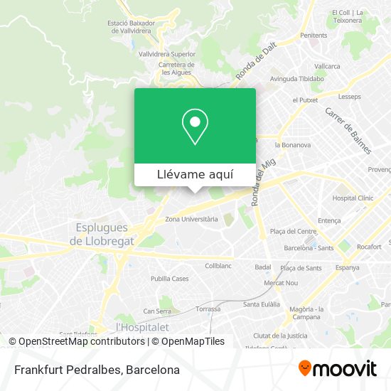 Mapa Frankfurt Pedralbes