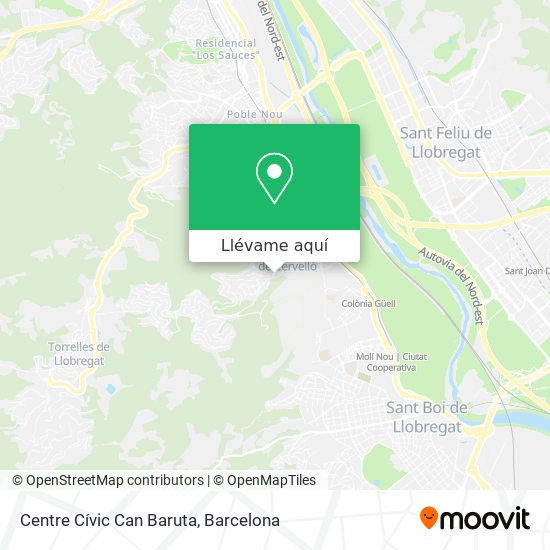 Mapa Centre Cívic Can Baruta