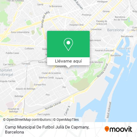 Mapa Camp Municipal De Futbol Julià De Capmany