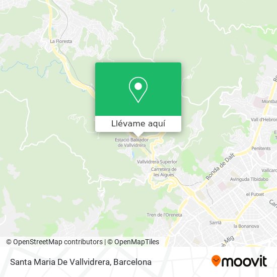 Mapa Santa Maria De Vallvidrera