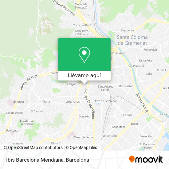 Mapa Ibis Barcelona Meridiana