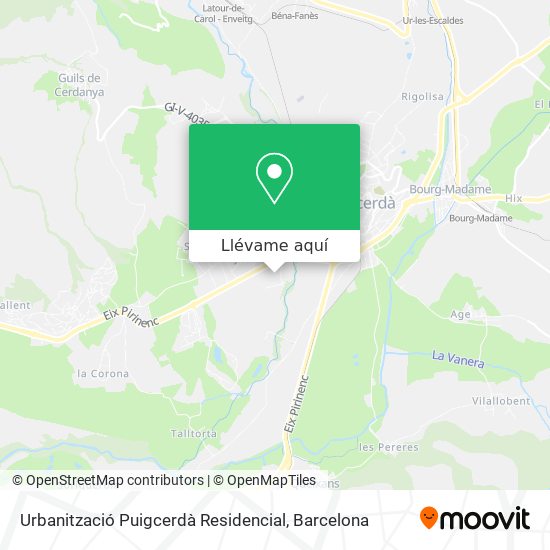 Mapa Urbanització Puigcerdà Residencial