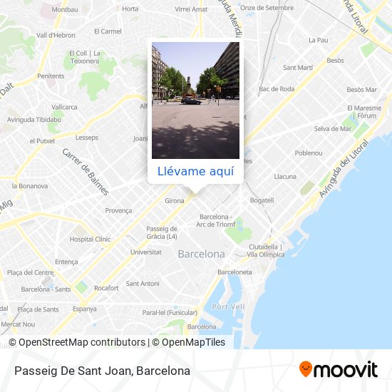 Mapa Passeig De Sant Joan