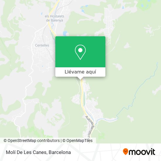 Mapa Molí De Les Canes