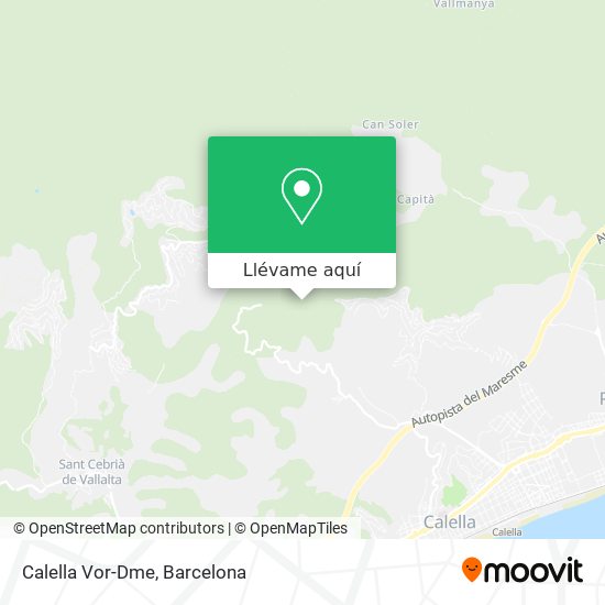 Mapa Calella Vor-Dme