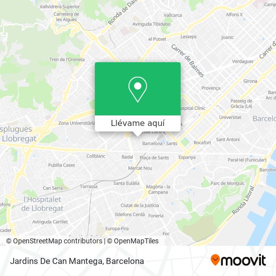 Mapa Jardins De Can Mantega