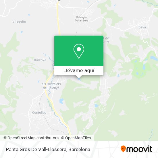 Mapa Pantà Gros De Vall-Llossera