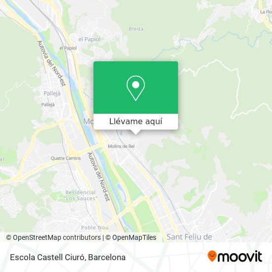 Mapa Escola Castell Ciuró