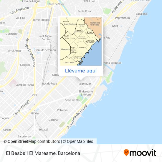 Mapa El Besòs I El Maresme