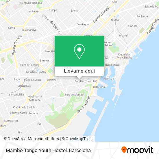 Mapa Mambo Tango Youth Hostel