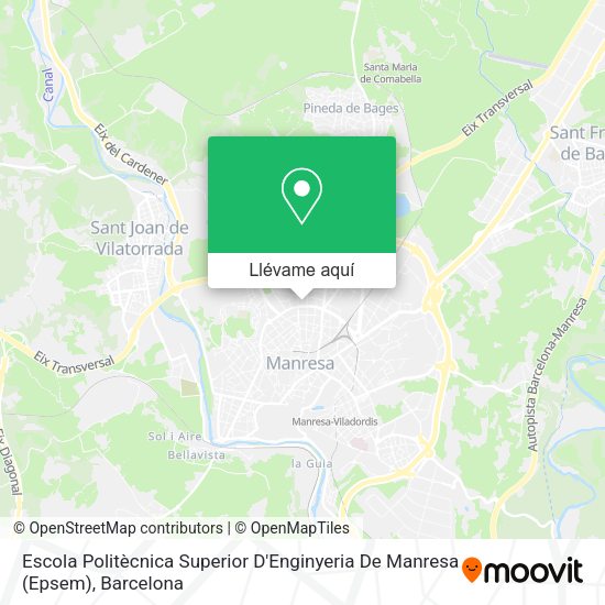Mapa Escola Politècnica Superior D'Enginyeria De Manresa (Epsem)