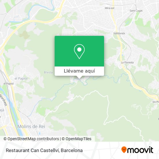 Mapa Restaurant Can Castellví