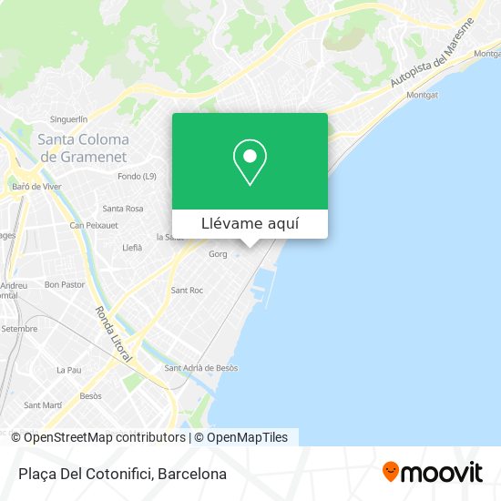 Mapa Plaça Del Cotonifici